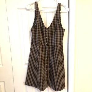 American eagle button front pleated mini dress